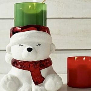 Bath and body works polar bear candle holder
